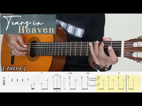 Download MP3 Tears In Heaven - Eric Clapton - Fingerstyle Guitar Tutorial TAB