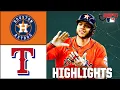Houston Astros vs Texas Rangers Full Game Highlights ESPN MLB