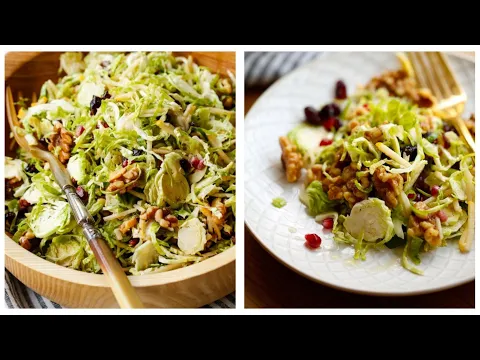 Shaved Brussels Sprouts Salad with Mustard Vinaigrette