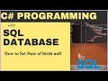 C How to Save null Values in SQL database