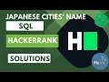 HackerRank SQL Solution japanese cities names SQL Data Analyst Explorers