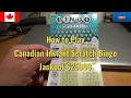 How to Play Canadian Instant Scratch Bingo Jackpot 50 000