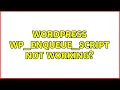 Wordpress wp - enqueue