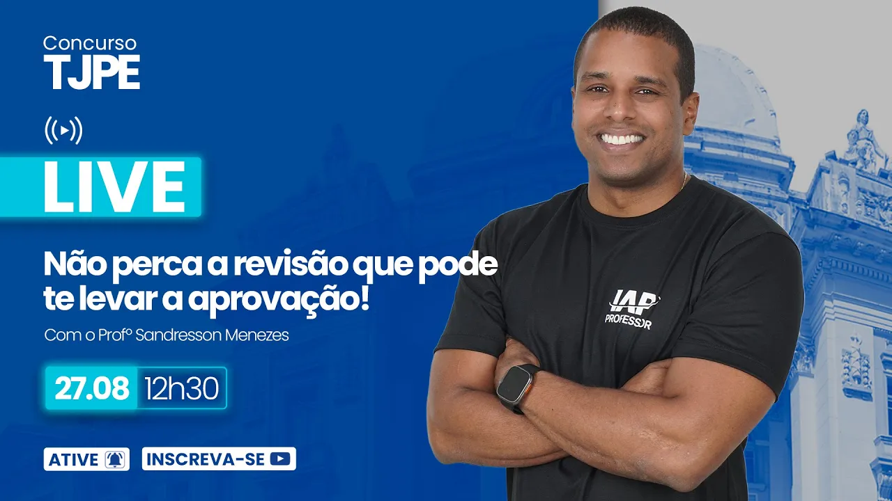 Live - TJPE - Prof. Sandresson Menezes