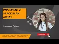 Implement 2 stack in an array in Python