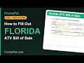 How to Fill Out a Florida ATV Bill of Sale Free Fillable PDF Step by Step