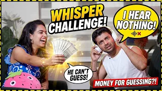 ചെവി അടിച്ചു പോയി 😱 | Unexpected reaction from husband - Whisper Challenge 