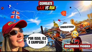 Vale Tudo no Combate Laje vs Rua c/ o Campeão Mundial de Pipas - Ele Fez Emboloteira e Me Supreendeu