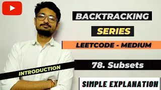 78 Subsets Backtracking Series INTRODUCTION LEETCODE