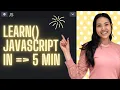Javascript Crash Course For Beginners in 5 Minutes