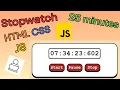 Create a Stopwatch in Vanilla JavaScript