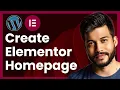 How To Create Homepage In WordPress With Elementor easy tutorial