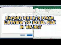 How to export data from ListView to Excel file in vb net