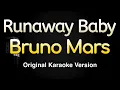 Download Lagu Runaway Baby - Bruno Mars (Karaoke Songs With Lyrics - Original Key)
