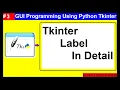 Tkinter Label widget In Detail GUI Programming Using Python Tkinter