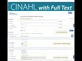 Tutorial Finding nursing journal articles in CINAHL in the new EBSCO interface