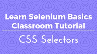 Selenium training - CSS Selector