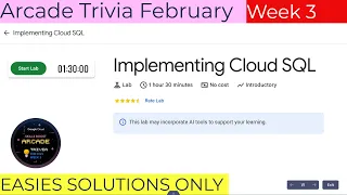 Implementing Cloud SQL Google Cloud LAB Solution