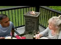 Bond 40 000 BTU Square Gas Fire Column w Lava Rocks on QVC
