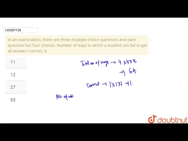 Download MP3 In an examination, there are three multiple choice questions and each question