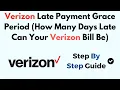 Verizon Late Payment Grace Period How Many Days Late Can Your Verizon Bill Be