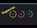 how to create amazing 3d color progress bar by using html css