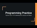 Python Practice Programming Module 13-3 Finding Shared Set Elements