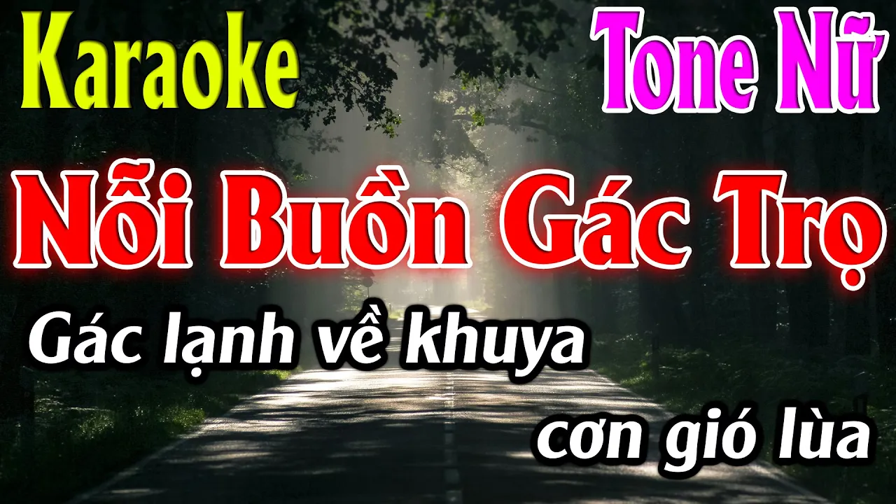 Nỗi Buồn Gác Trọ Karaoke Tone Nữ Karaoke Lâm Organ - Beat Mới