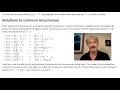 Recurrences - Principles of Computing Part 2