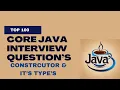 4 - Constructor In Java Java Interview Question Answer codingwithkiran