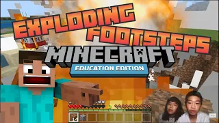 How to Code MINECRAFT EXPLODING FOOTSTEPS in Minecraft Education Edition with PYTHON