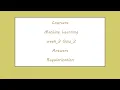 Coursera Machine Learning week - 3 Quiz