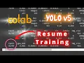 How To Resume Interrupted Training in YOLOv5 Resume After Session Terminated