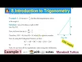 10th class math Chapter 8 Introduction to Trigonometry Example 1 CBSE NCERT with notes