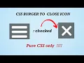 Hamburger Button to Close Button CSS Animation