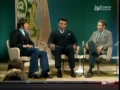 Muhammad Ali talks with Joe Namath in 1969