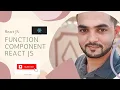 React Js Function Component Tutorial in Hindi Urdu