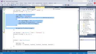 Xamarin Swipe Navigation with a Carousel