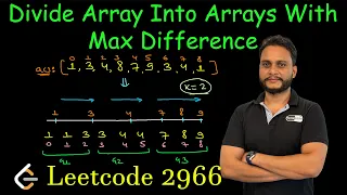Divide Array Into Arrays With Max Difference Leetcode 2966