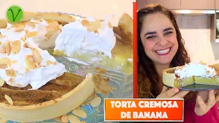 TORTA PROFISSIONAL CREMOSA DE BANANA #737 | Receitas da Mussinha