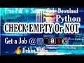 CHECK EMPTY OR NOT PYTHON TUTORIAL 19