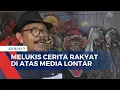 Seniman Lukis di Bali Gunakan Media Lontar untuk Melukis Cerita Rakyat