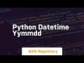 python datetime yymmdd