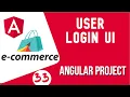 Angular project tutorial User Login Form Angular E-commerce Project