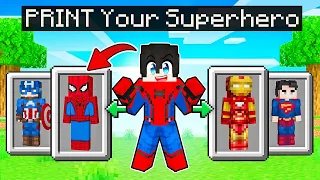 Minecraft But You Can PRINT Superheroes! ( Tagalog )