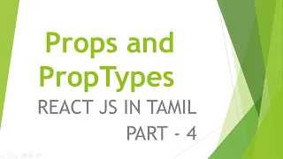 React JS Beginners Tutorial Props and PropTypes Part - 4