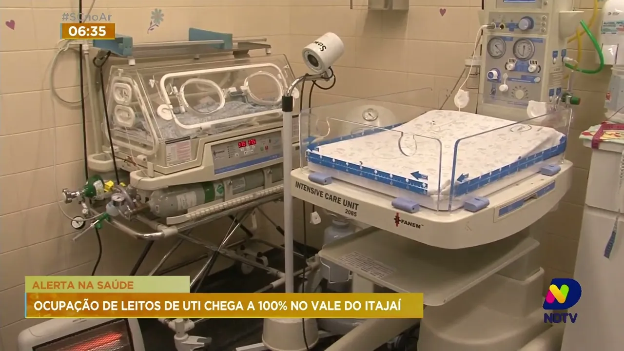 Chega a 100% a ocupação de leitos de UTI, em Blumenau