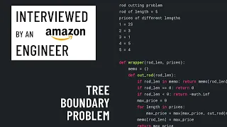 Python interview with an Amazon engineer Tree boundary problem