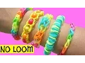 5 Easy Rainbow Loom Bracelet Designs without a Loom DIY Rubber Band Bracelets