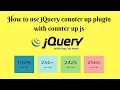 How to use jquery counter up plugin with counter up js
